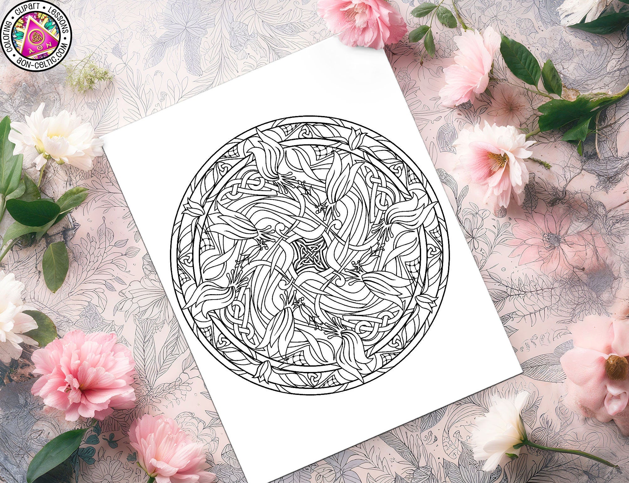 Celtic Coloring Book – St Patrick's Day Mandala Floral Designs | PDF Download