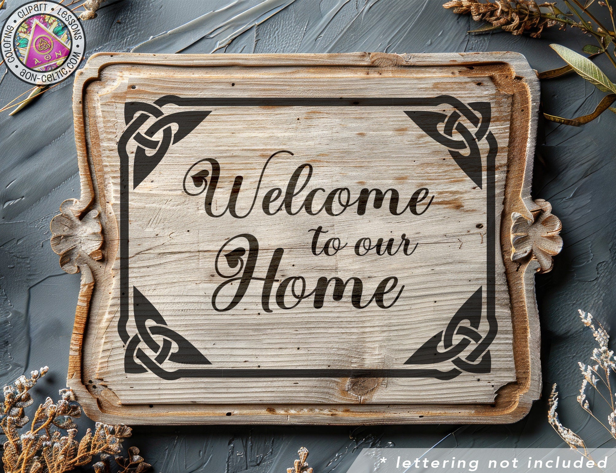 a wooden sign that says welcome to our home