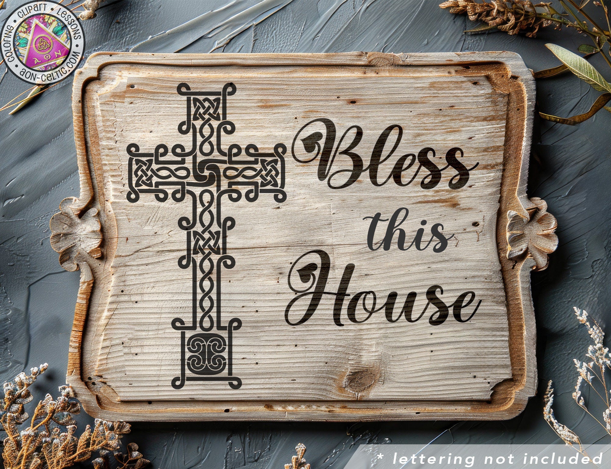 a wooden sign with a cross on it