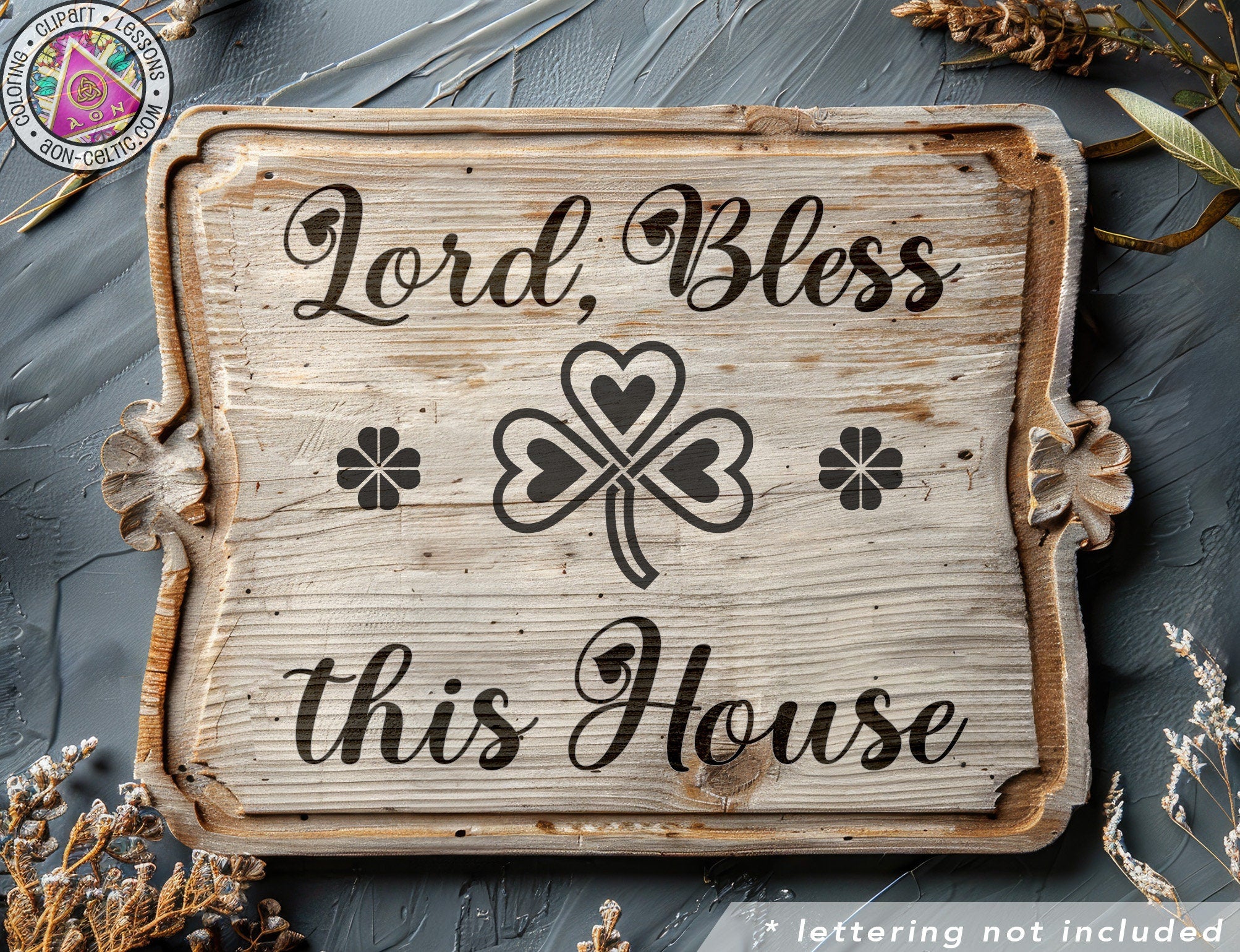 a wooden sign that says lord, bless this house