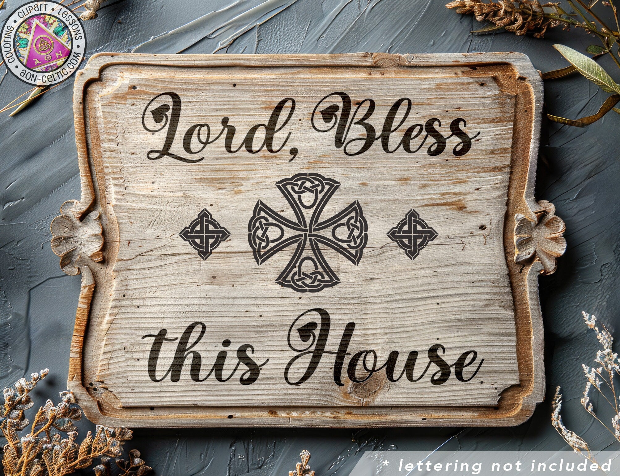 a wooden sign that says lord, bless this house