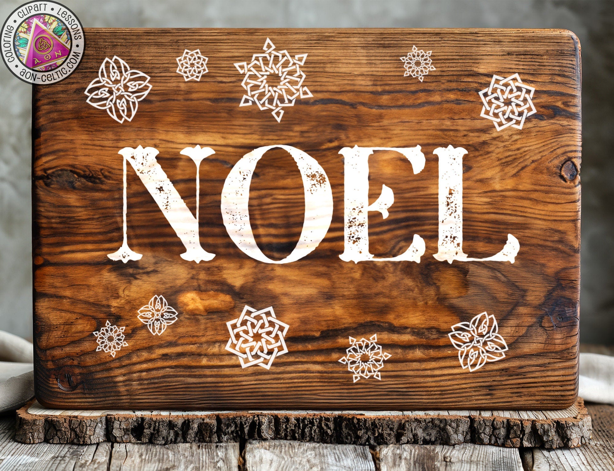 a wooden sign that says noel on it