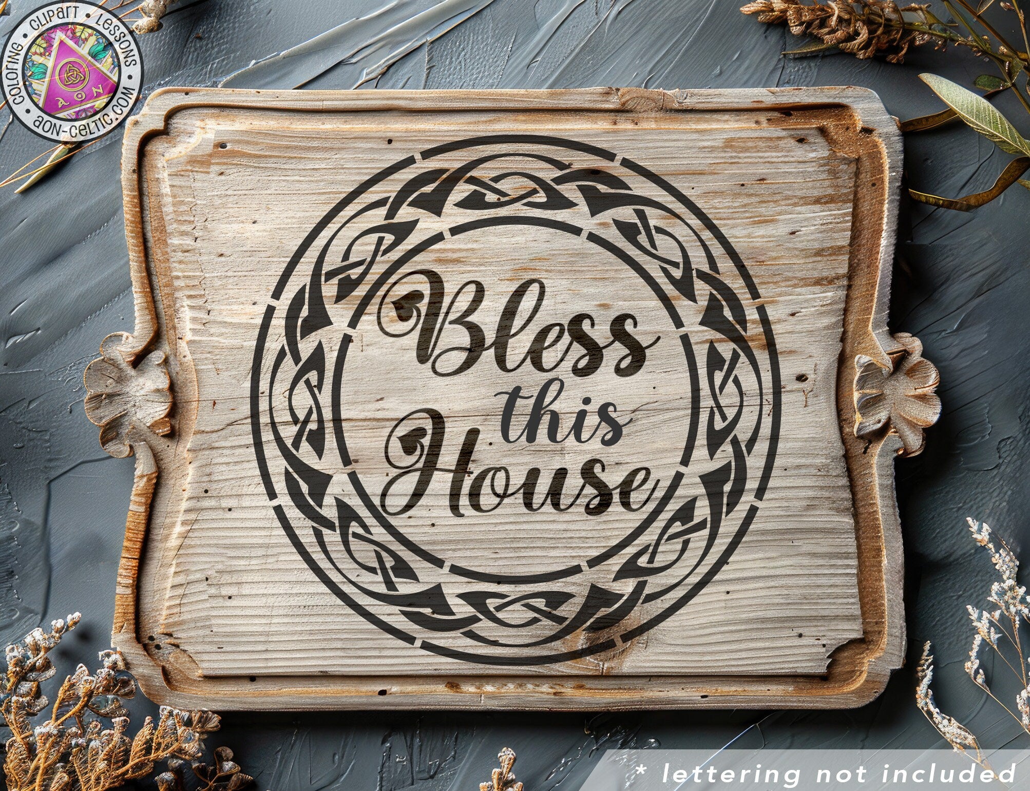 a wooden sign that says, bless this house