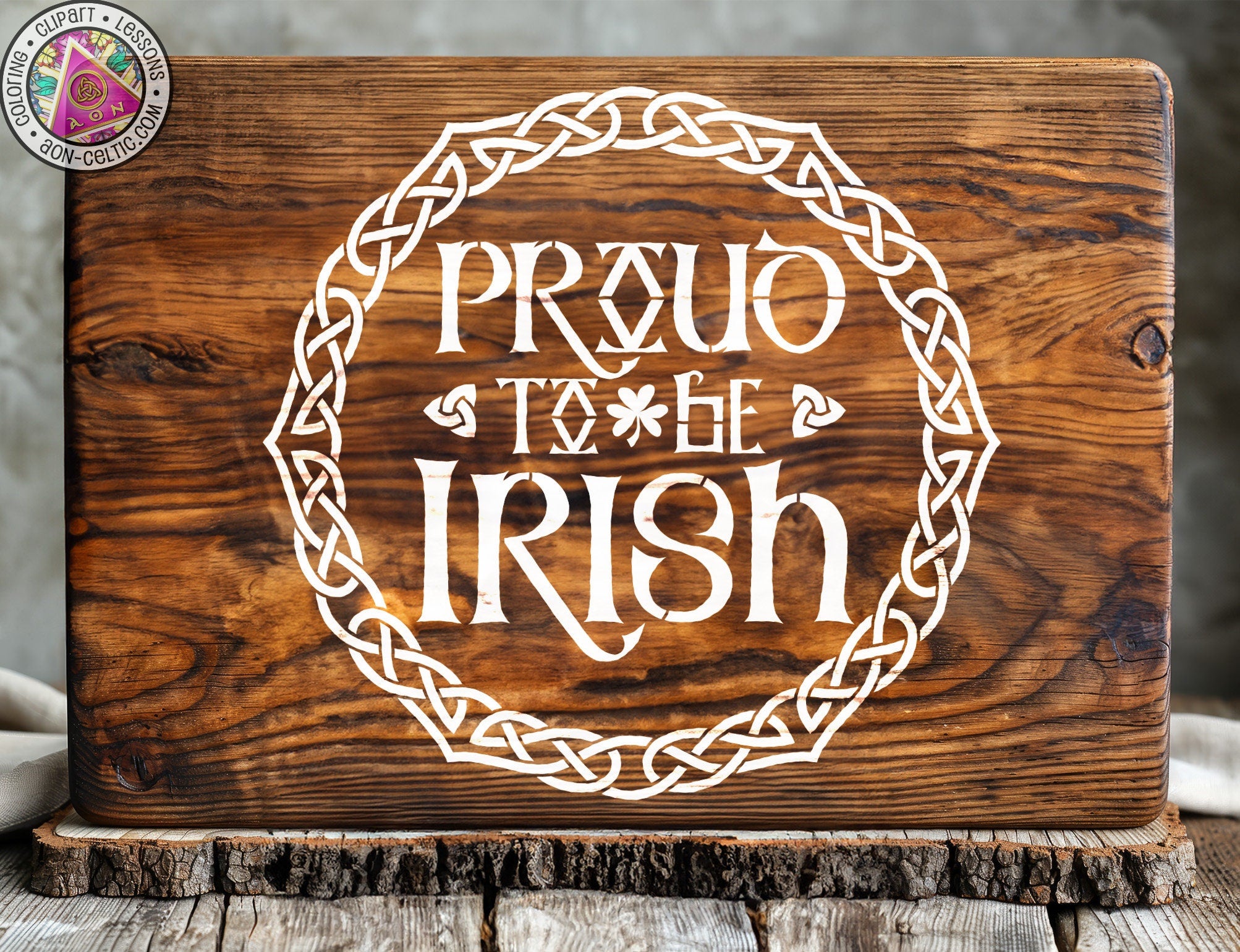 a wooden sign that says proud to the irish