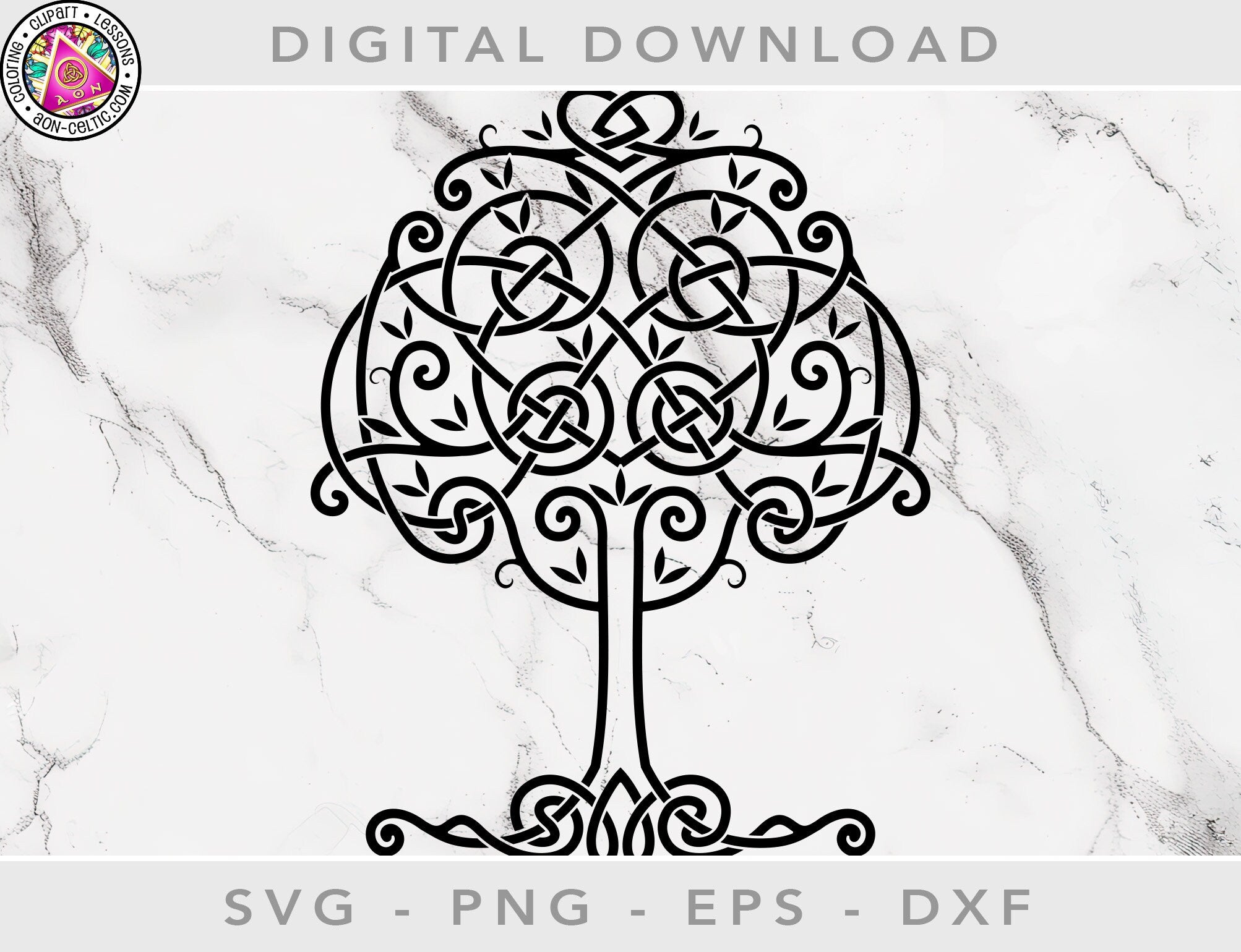 Celtic Vinyl Stencils - Tree of Life Stencil for Cricut | Yggdrasil Svg Cut File