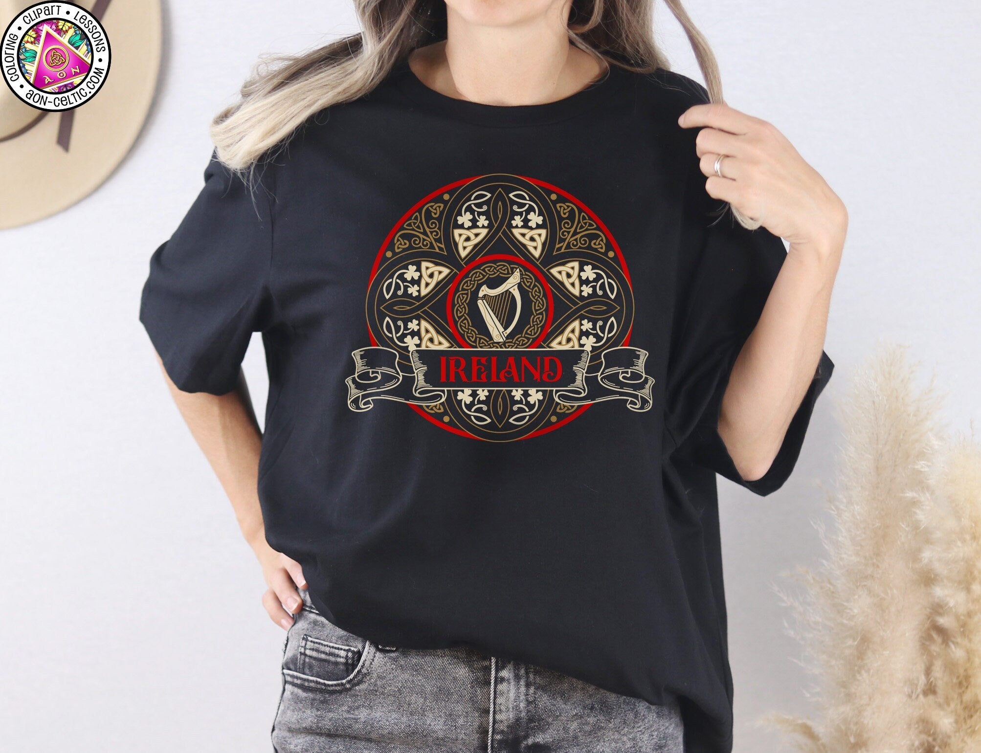 Irish Celtic Shirt – Soft Bella Canvas Tee With Celtic Knots Design & Shamrock