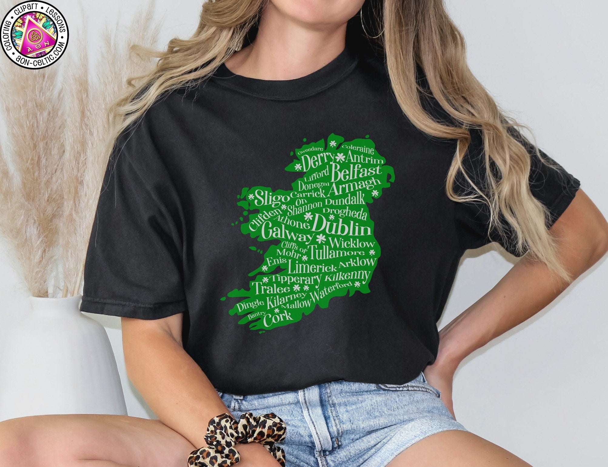 Irish Celtic Shirt - Soft Cotton Tee With Celtic Art Apparel for St Patrick’s Day