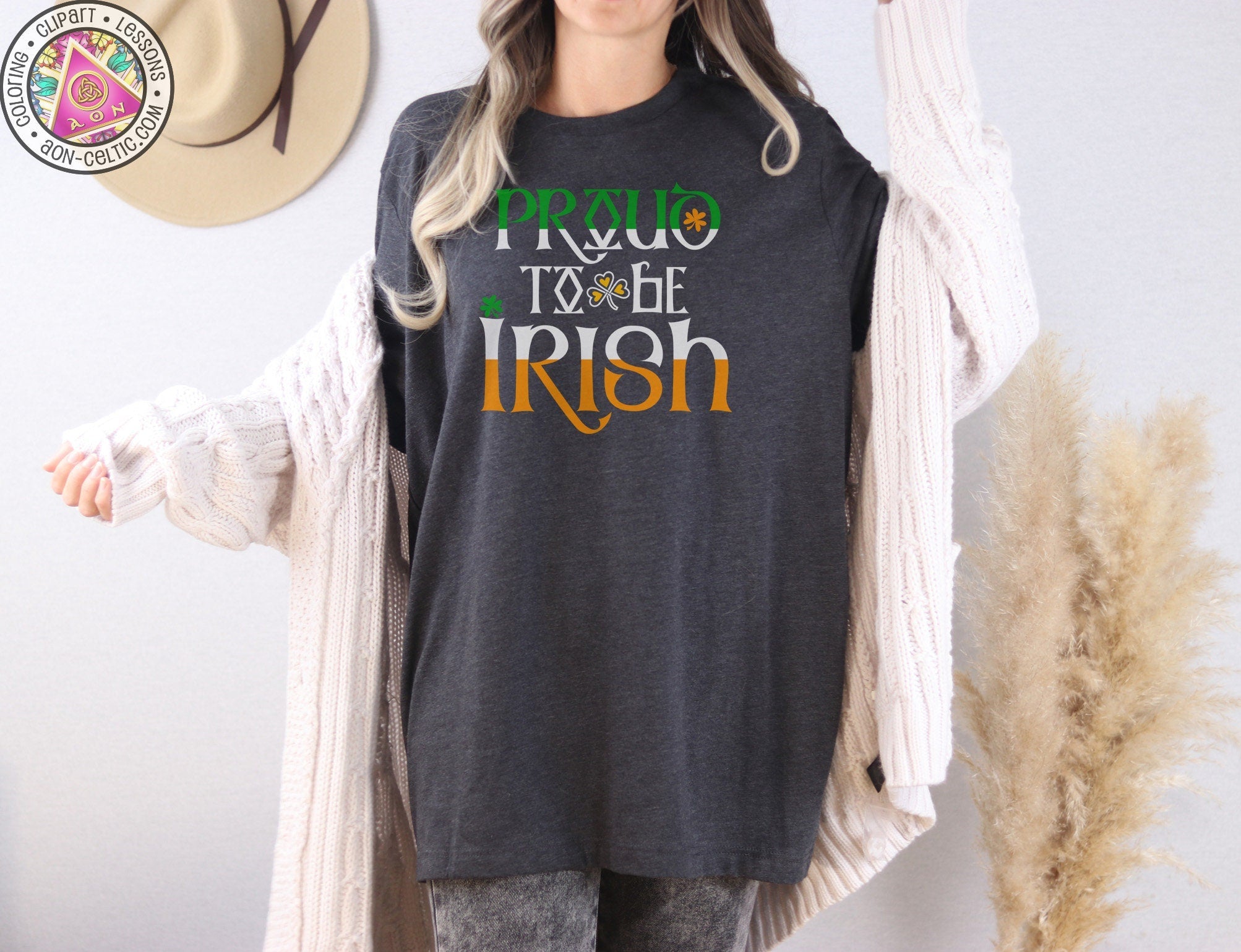 Proud to Be Irish Shirt – Women's Celtic Tee with Shamrock Design | St Patrick’s Day Apparel