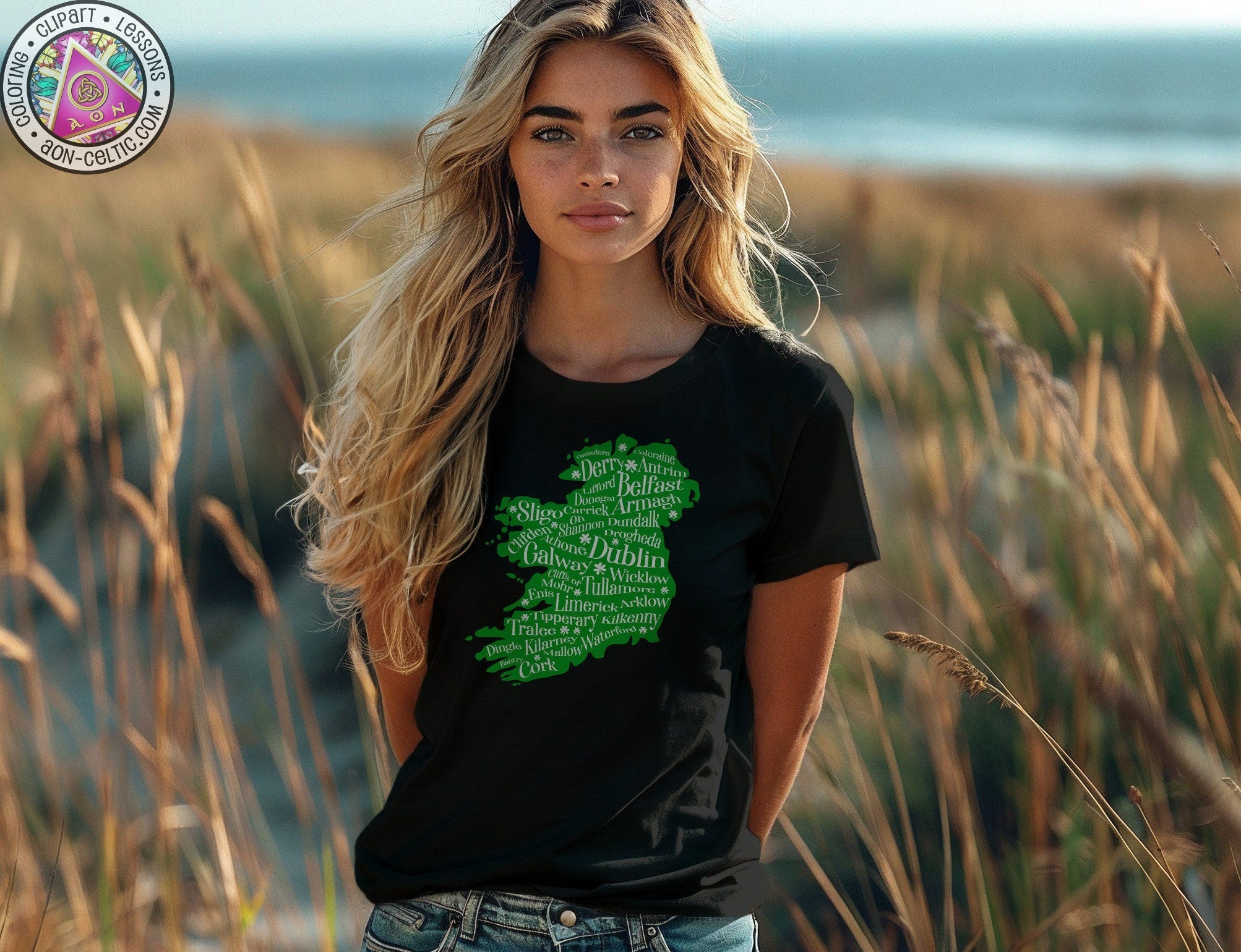 Irish Celtic Shirt - Soft Cotton Tee With Celtic Art Apparel for St Patrick’s Day