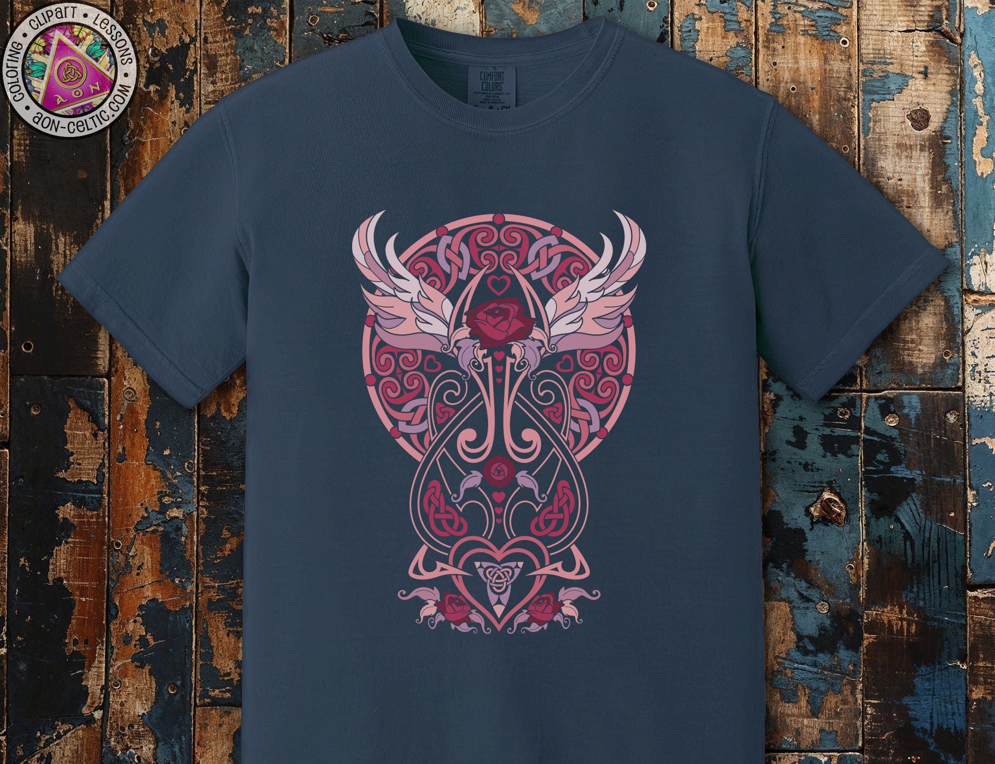 a t - shirt with a design of an owl with wings