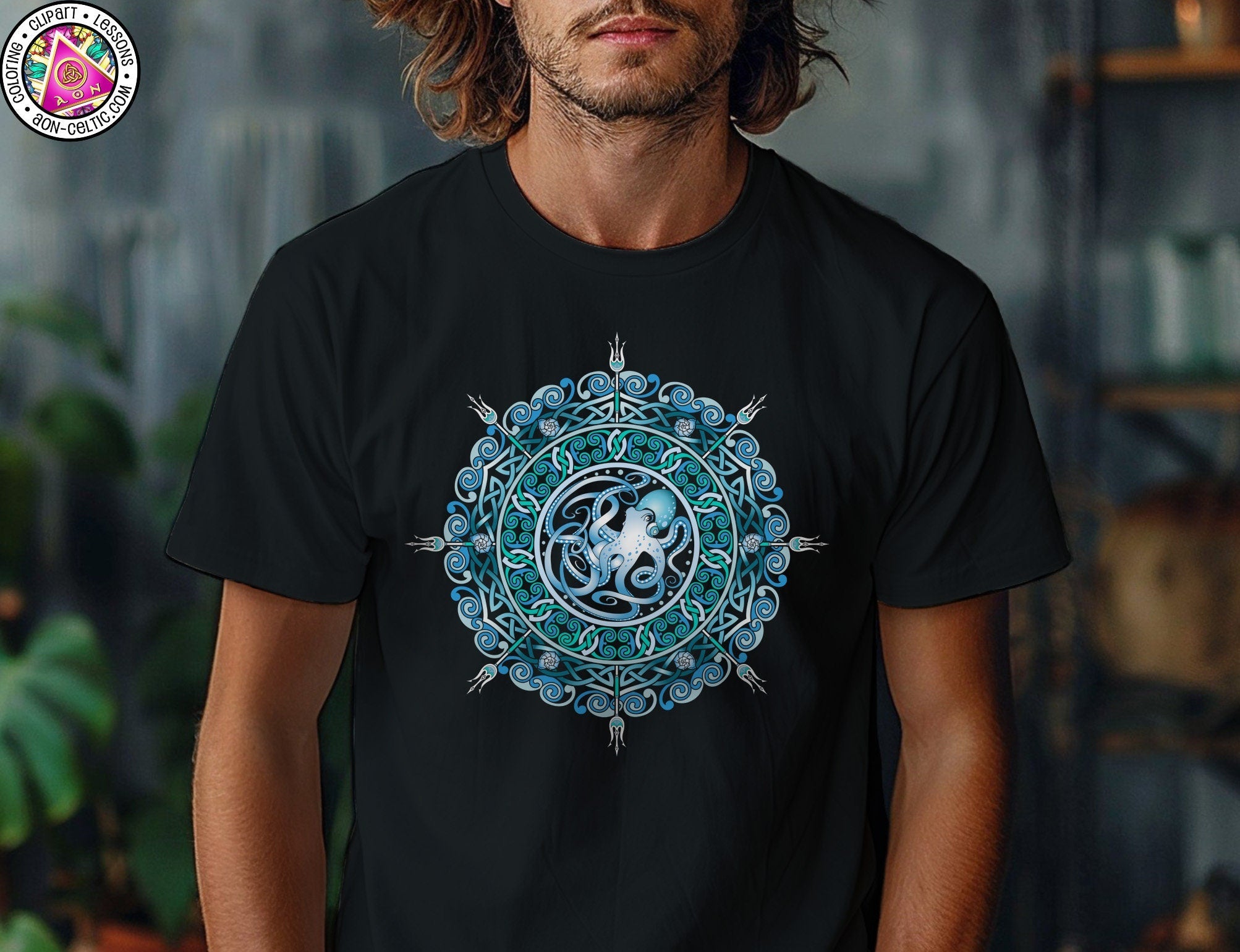 Celtic Kraken Shirt – Soft Bella Canvas Tee with Viking Beast Graphic for St Patrick’s Day