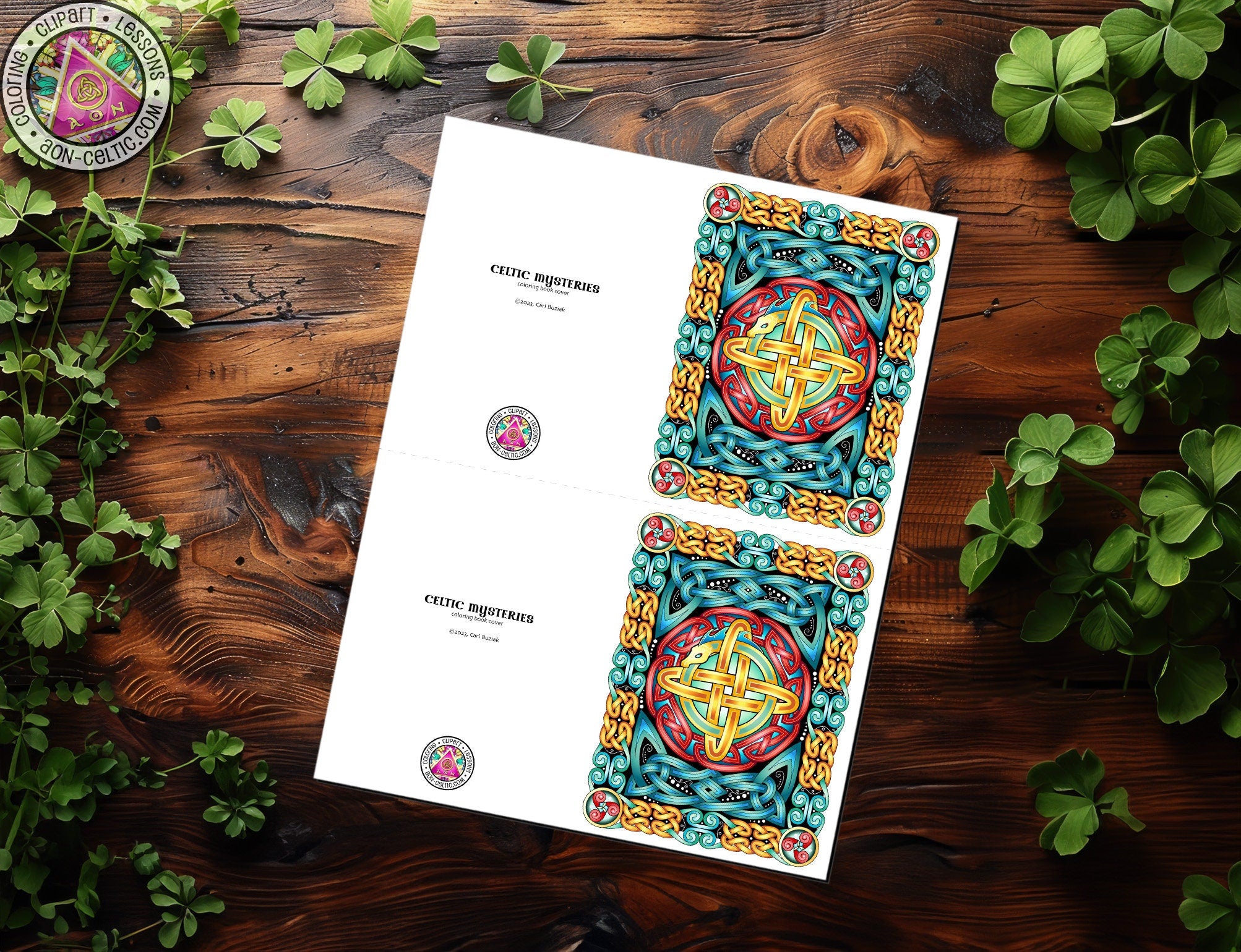 Celtic Greeting Cards – Irish PDF Downloadable Cards with Dragon Art & Knot Designs