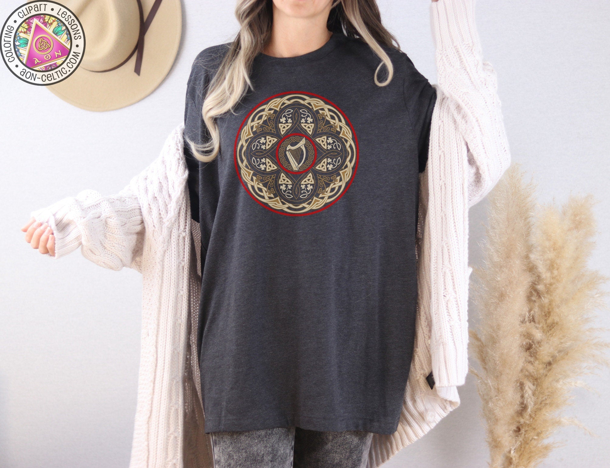 a woman standing in front of a wall with a hat on her head