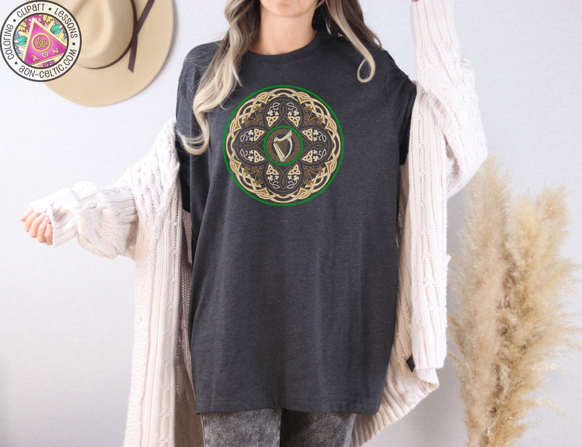 a woman standing in front of a wall with a hat on her head