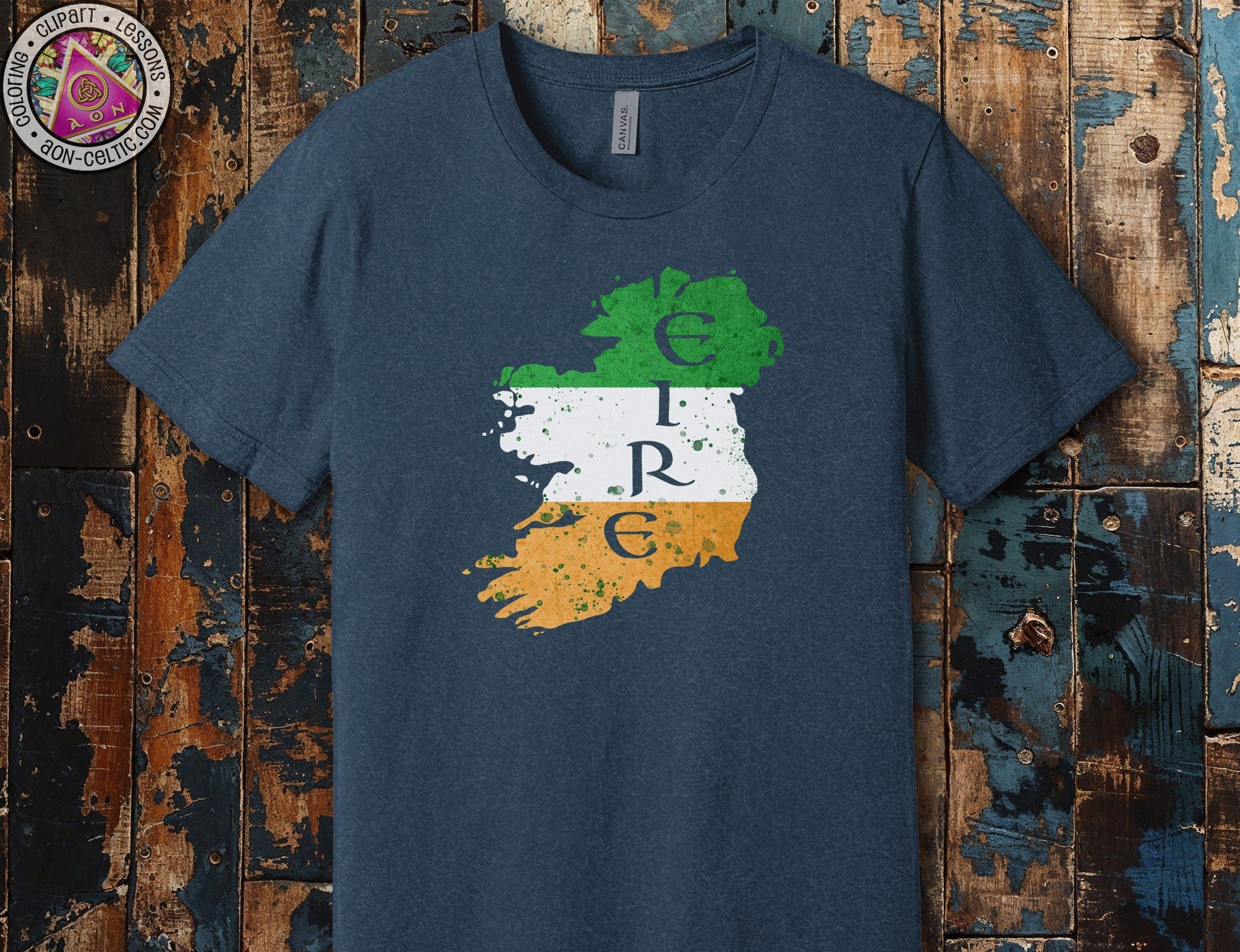 a t - shirt with the irish flag on it