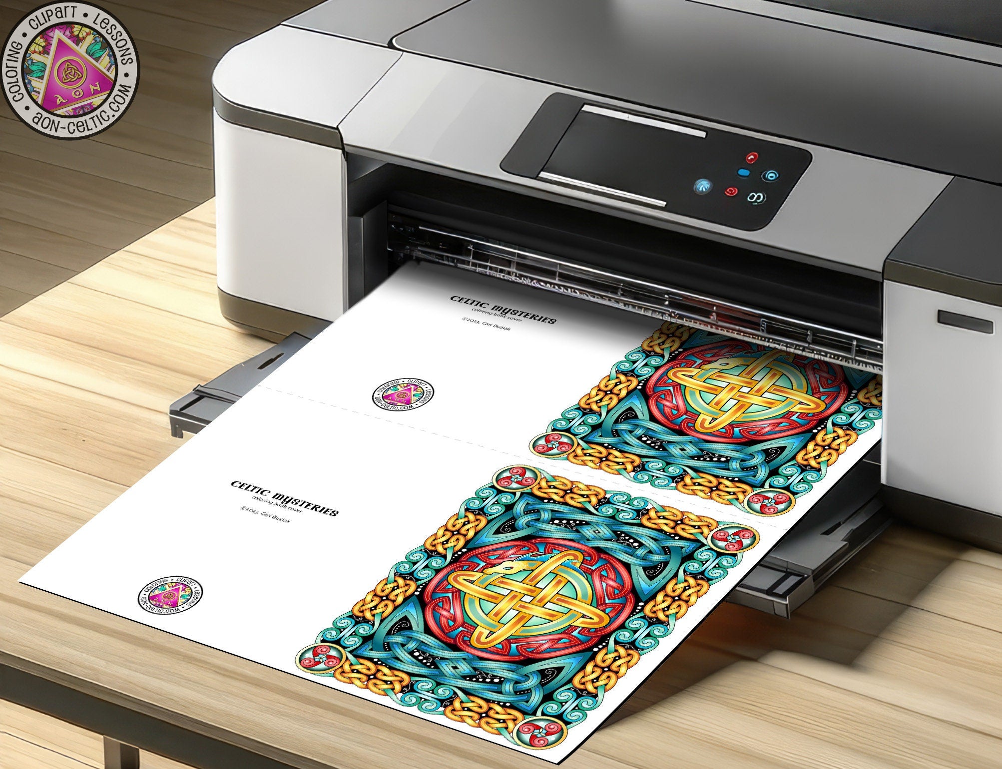 Celtic Greeting Cards – Irish PDF Downloadable Cards with Dragon Art & Knot Designs